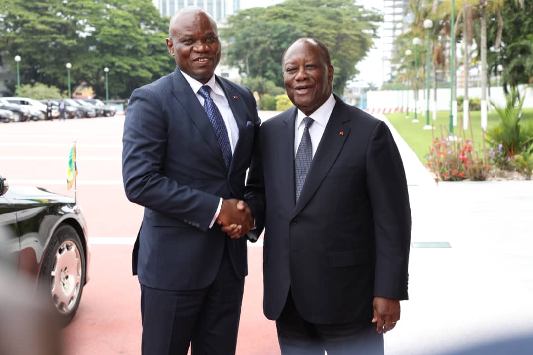 Coopération : Accueil chaleureux du Président de la Transition Gabonaise à son arrivée en Côte d’Ivoire.