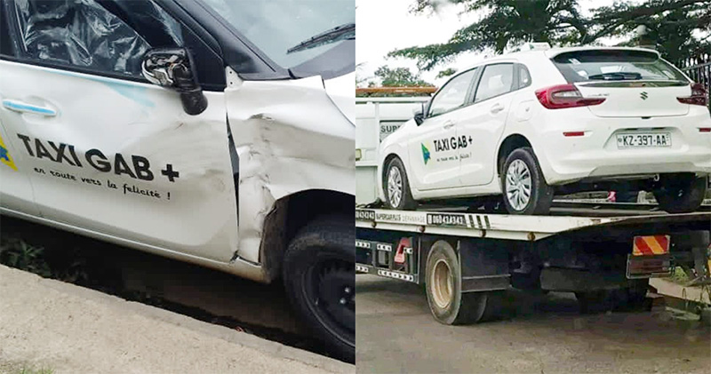 Scandale : Accident hier d’un taxi GAB+, le conducteur sans permis utilisait le véhicule de son frère.